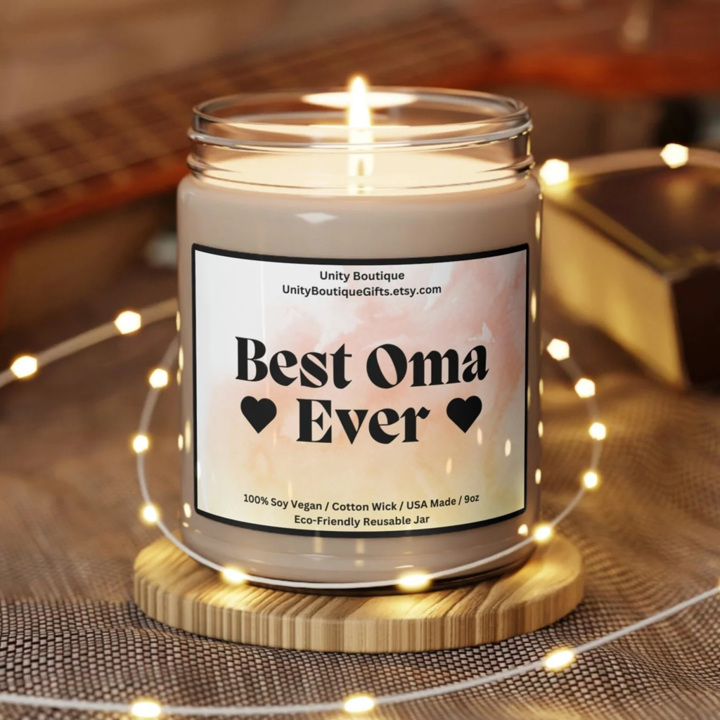 Best Oma Ever Candle.100% Soy Candle. German Grandmother Candle. USA Made Candle. Oma Candle.Mothers Day Candle. Gift for Oma Grandma Candle
