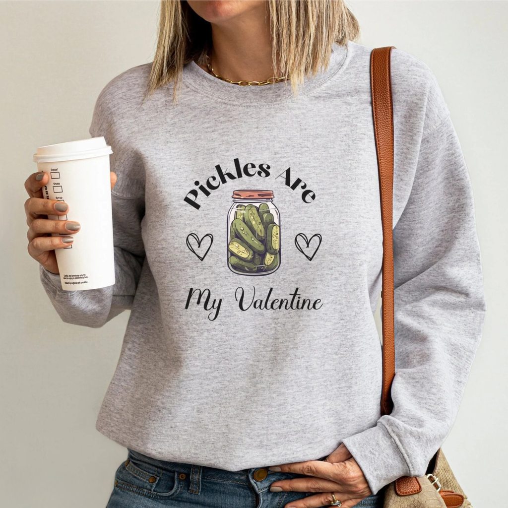 Pickle Sweatshirt, Valentine Pickle Sweatshirt, Pickle Lovers Hoodie, Pickle Crewneck Sweatshirt,Valentines Gift, Vintage Canned Pickles