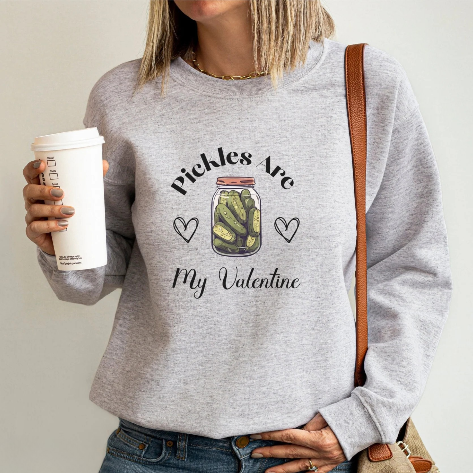Pickle Sweatshirt, Valentine Pickle Sweatshirt, Pickle Lovers Hoodie, Pickle Crewneck Sweatshirt,Valentines Gift, Vintage Canned Pickles