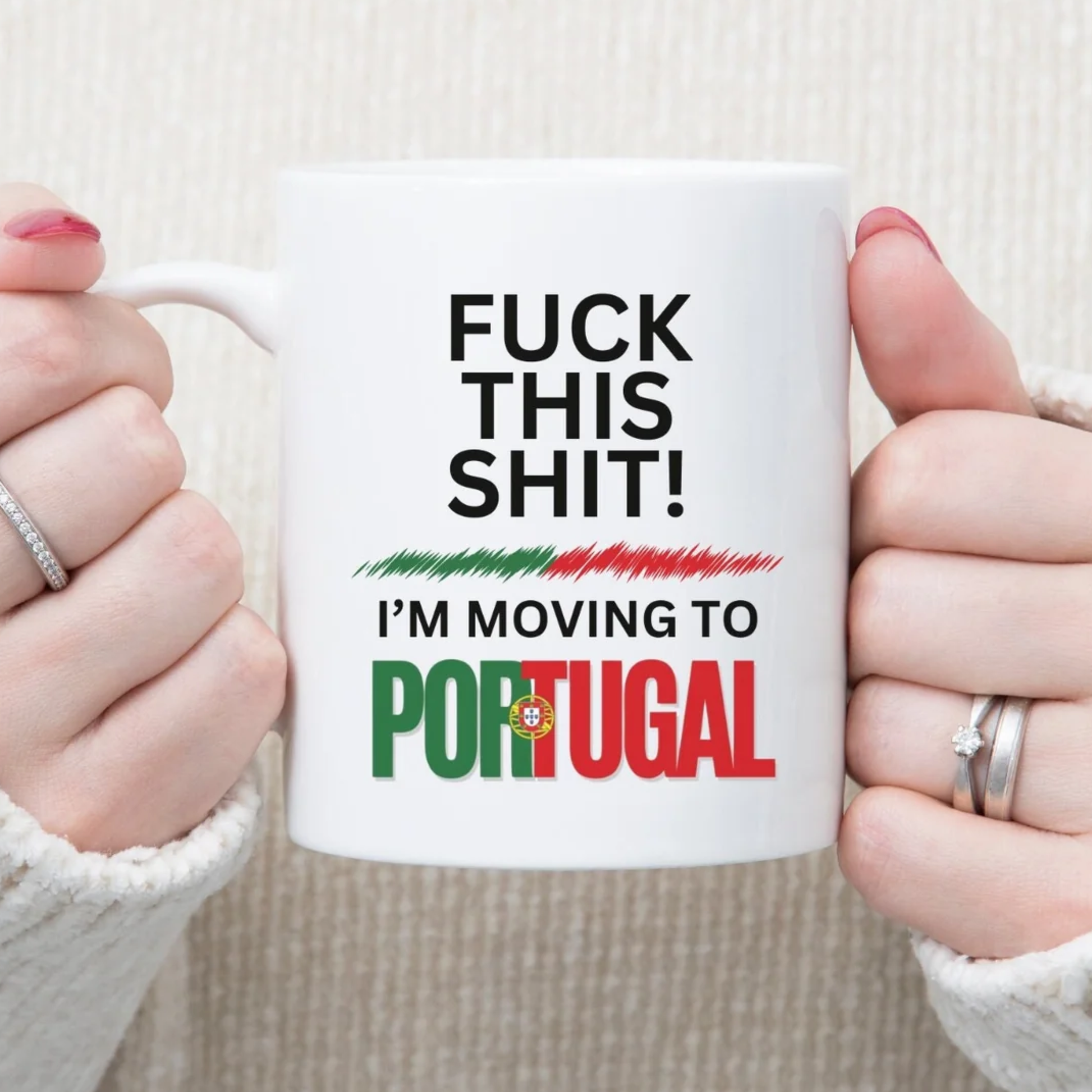 Portugal Mug, Portugal Flag, Moving to Portugal, Relocating to Portugal, moving away mug, Funny Portugal Mug, Co-Worker Relocation Present