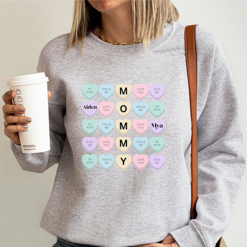 Personalized Mama sweatshirt, Custom Mama Shirt, Mother's Day Shirt, Mama With Children Names, Custom Mommy Sweatshirt, Valentines Mom Gift