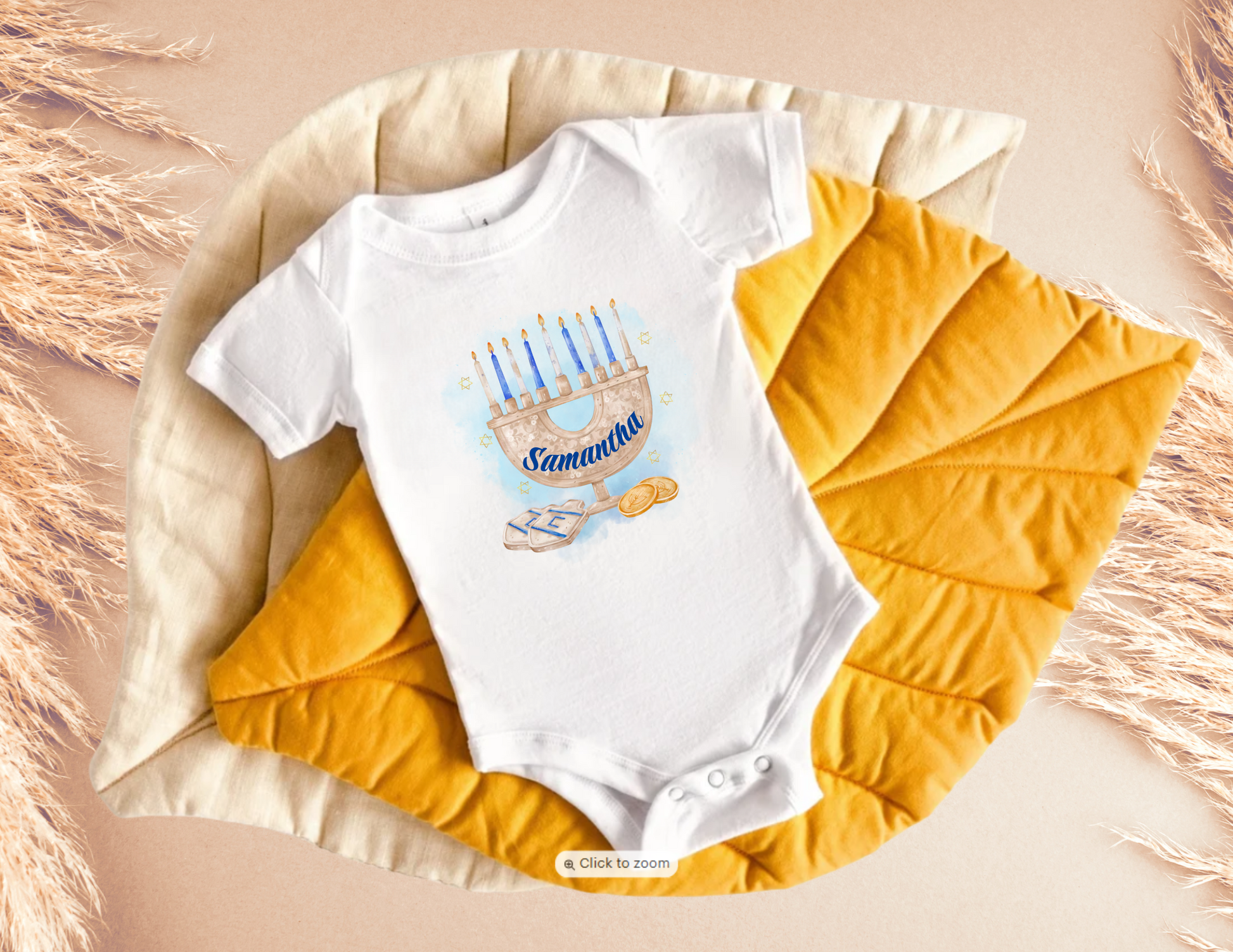 Personalized Menorah Hanukkah Kids Shirt, Toddler Chanukah T-shirt, Jewish Holiday Shirt, Custom Name Hanukkah Shirt